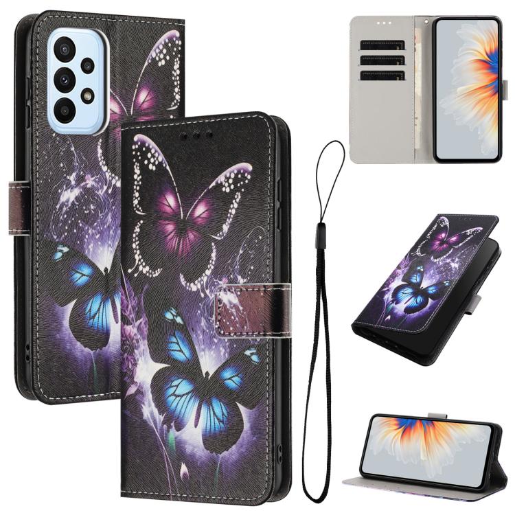 Custodia per telefono in pelle con motivo a colori, For Samsung Galaxy A23 4G / 5G, For Samsung Galaxy A14 4G / 5G, For Samsung Galaxy A34 5G