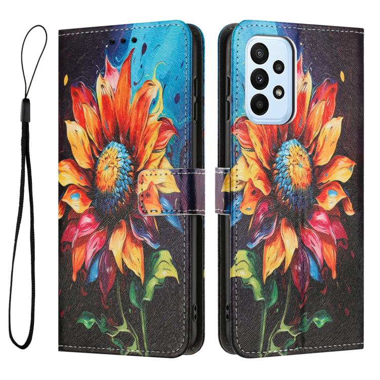 Custodia per telefono in pelle con motivo a colori, For Samsung Galaxy A53 5G, For Samsung Galaxy A73 5G, For Samsung Galaxy A33 5G