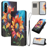 Custodia per telefono in pelle con motivo a colori, For Samsung Galaxy F16 5G / M16 5G, For Samsung Galaxy F06 5G / M06 5G, For Samsung Galaxy A06 4G / 5G