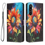 Custodia per telefono in pelle con motivo a colori, For Samsung Galaxy F16 5G / M16 5G, For Samsung Galaxy F06 5G / M06 5G, For Samsung Galaxy A06 4G / 5G