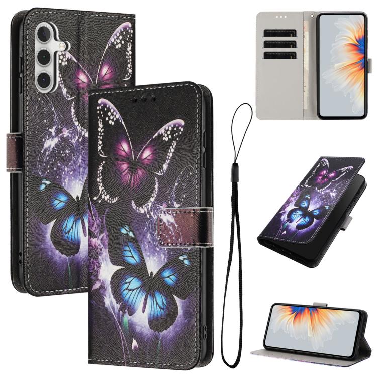 Custodia per telefono in pelle con motivo a colori, For Samsung Galaxy M54 5G / F54 5G, For Samsung Galaxy F14 5G / M14 5G, For Samsung Galaxy A24 4G