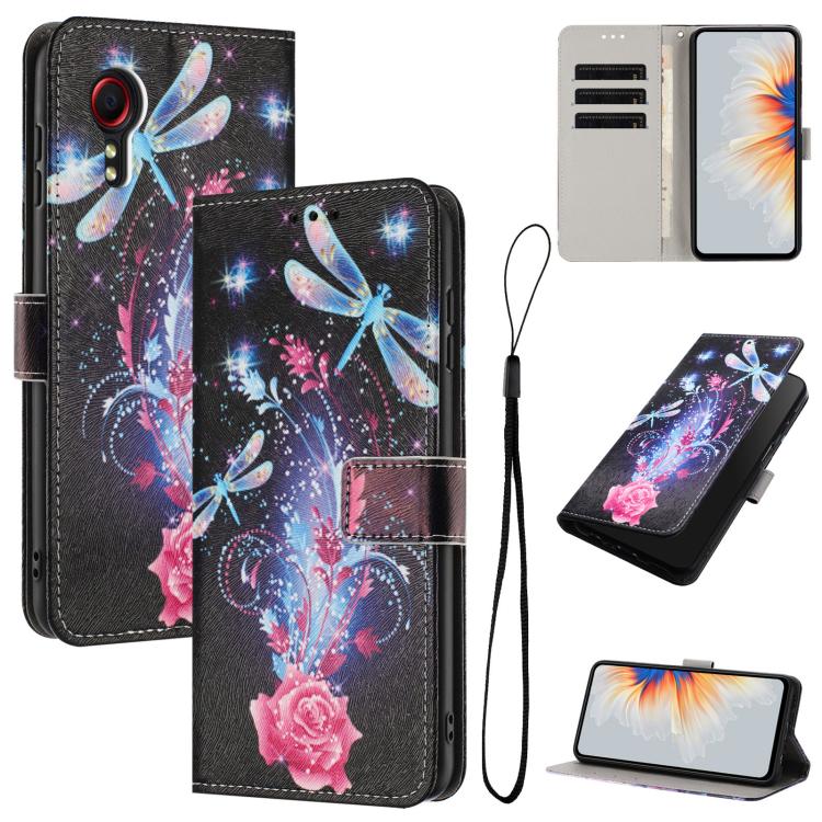 Custodia per telefono in pelle con motivo a colori, For Samsung Galaxy A22 4G / M32 4G, For Samsung Galaxy XCover 5, For Samsung Galaxy A22 5G / A22s 5G