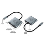 Adattatore USB-C a doppio Type-C PD 100W USB 3.0 4K 60Hz