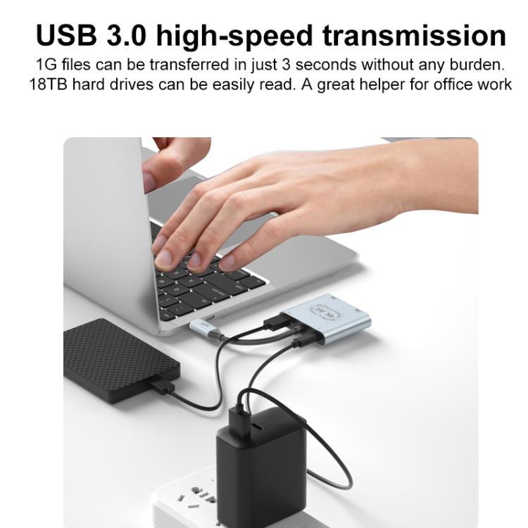 Adattatore USB-C a doppio Type-C PD 100W USB 3.0 4K 60Hz