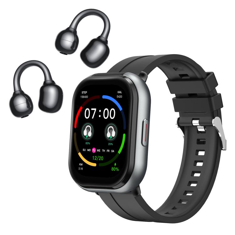 D12 Smart Watch e cuffie Bluetooth 2 in 1 con schermo TFT da 2,01 pollici, supporto per chiamate wireless