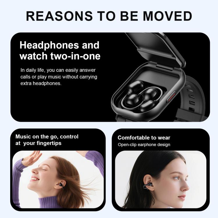 D12 Smart Watch e cuffie Bluetooth 2 in 1 con schermo TFT da 2,01 pollici, supporto per chiamate wireless