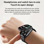 D12 Smart Watch e cuffie Bluetooth 2 in 1 con schermo TFT da 2,01 pollici, supporto per chiamate wireless