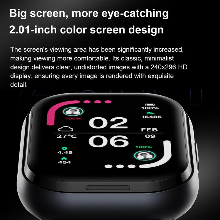 D12 Smart Watch e cuffie Bluetooth 2 in 1 con schermo TFT da 2,01 pollici, supporto per chiamate wireless
