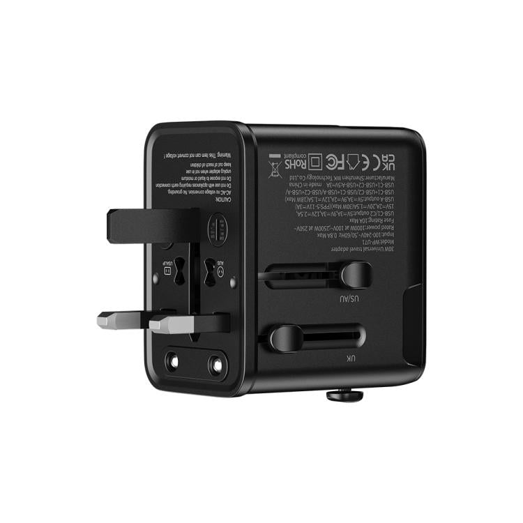 Caricabatterie da viaggio universale a tre porte GaN WK WP-U71 da 30 W.