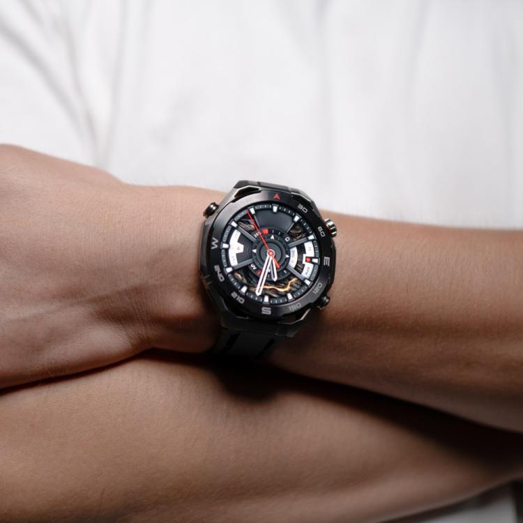 Cinturino per orologio sportivo in silicone con fibbia nera xDfind, For Huawei Watch Ultimate 2