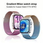 Cinturino per orologio magnetico in metallo con motivo sfumato milanese xDfind, For Huawei Watch Fit 5 / Fit 5 Pro / Fit 4 Pro