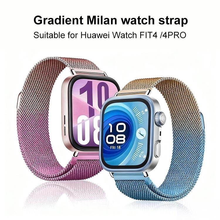 Cinturino per orologio magnetico in metallo con motivo sfumato milanese xDfind, For Huawei Watch Fit 5 / Fit 5 Pro / Fit 4 Pro