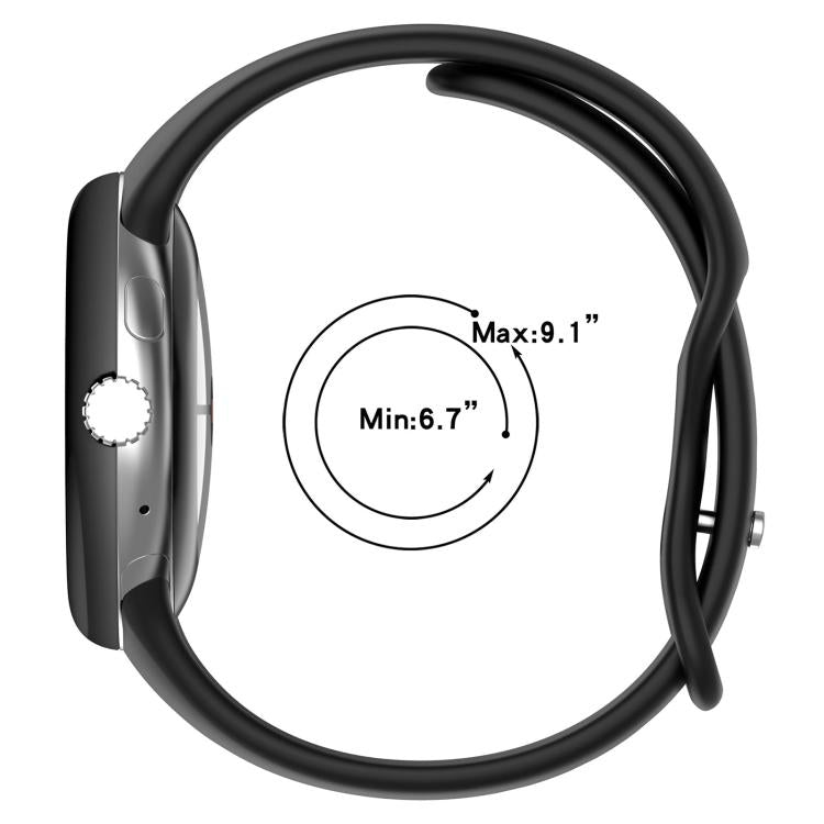 Cinturino per orologio in silicone con fibbia a farfalla xDfind per vita piccola, For Google Pixel Watch 4 / 3 / 2 / 1 41mm