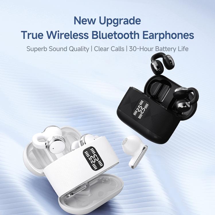 J-Q16 Auricolari wireless Bluetooth 2 in 1 con display digitale, cancellazione del rumore (ENC) e riduzione del rumore.