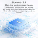 J-Q16 Auricolari wireless Bluetooth 2 in 1 con display digitale, cancellazione del rumore (ENC) e riduzione del rumore.