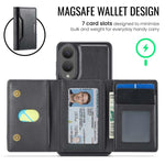 MAKGING Serie K4 MagSafe RFID Portafoglio a tre ante con custodia per telefono rimovibile, For Samsung Galaxy S25 Edge 5G, For Samsung Galaxy S25 5G, For Samsung Galaxy S25+ 5G, For Samsung Galaxy S25 Ultra 5G