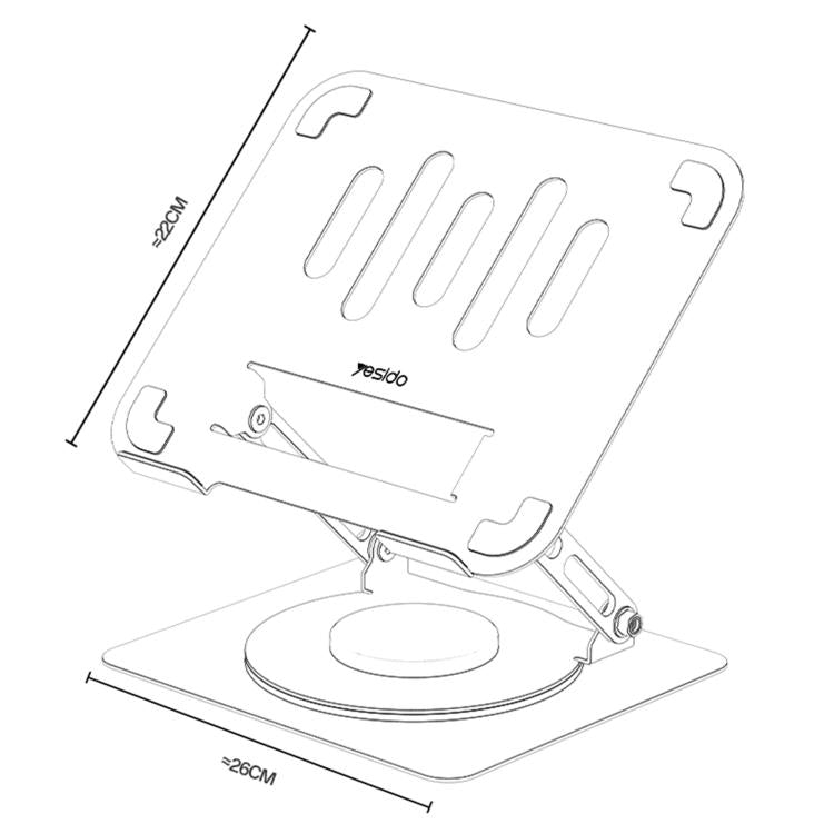 Supporto per laptop Yesido LP08 Infinite Hover a 360 gradi