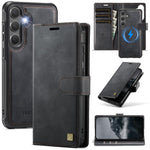 Custodia magnetica per telefono AutSpace A05 2 in 1 con texture effetto vitello retrò e MagSafe., For Samsung Galaxy S25+ 5G / S24+ 5G, For Samsung Galaxy S25 Ultra 5G, For Samsung Galaxy S24 FE 5G, For Samsung Galaxy S24 Ultra 5G