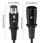 Cavo audio XLR splitter bilanciato a Y per microfono, lunghezza: 0,5 m, Female Elbow to 2xMale Elbow, Female Elbow to Male 2xStraight, Female Straight to 2xMale Elbow, Female Straight to 2xMale Straight
