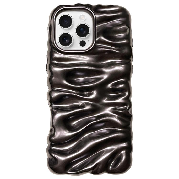 Custodia per telefono in TPU con texture cremosa e rivestimento galvanico, copertura completa., For iPhone 16 Pro, For iPhone 16