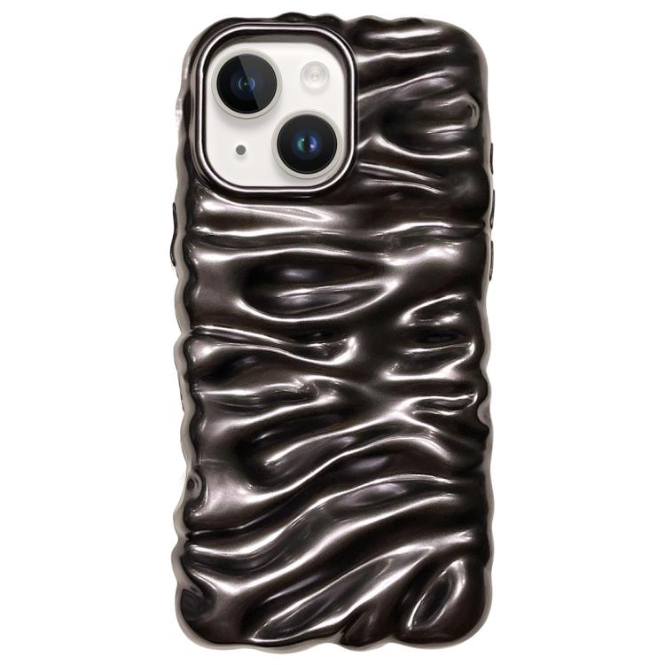 Custodia per telefono in TPU con texture cremosa e rivestimento galvanico, copertura completa., For iPhone 15 Plus, For iPhone 15