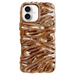 Custodia per telefono in TPU con texture cremosa e rivestimento galvanico, copertura completa., For iPhone 18