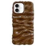Custodia per telefono in TPU con texture cremosa e rivestimento galvanico, copertura completa., For iPhone 18
