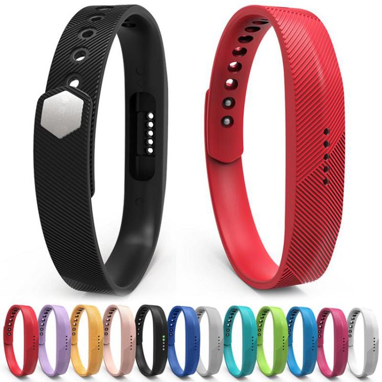 Cinturino in silicone con fibbia in metallo e pellicola traslucida per Fitbit Flex 2 xDfind, S, L