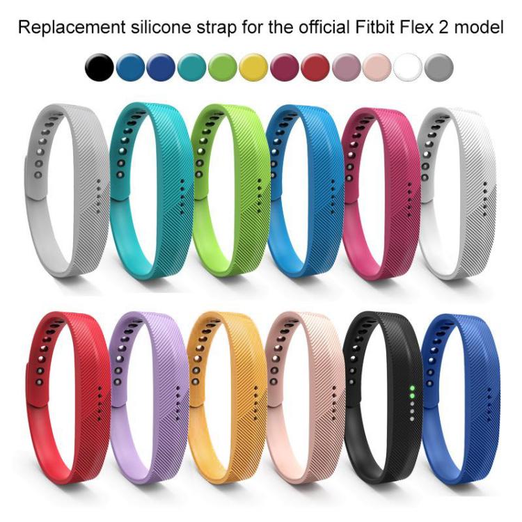 Cinturino in silicone con fibbia in metallo e pellicola traslucida per Fitbit Flex 2 xDfind, S, L