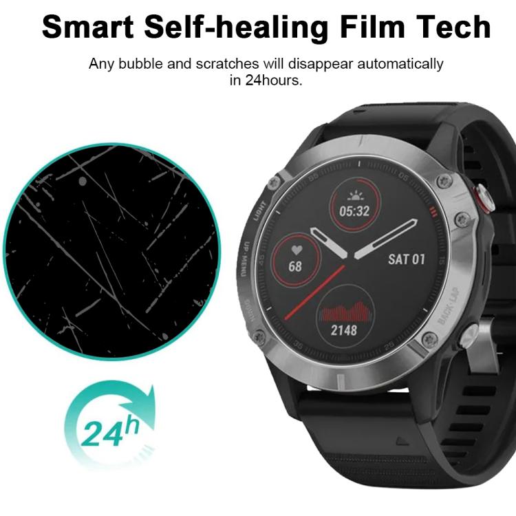 5 pezzi xDfind Pellicola protettiva in idrogel morbido per la parte frontale dell'orologio, For Garmin Fenix 6, For Garmin Forerunner 945, For Garmin Bounce, For Garmin EPIX Gen 2, For Garmin vivosmart 4