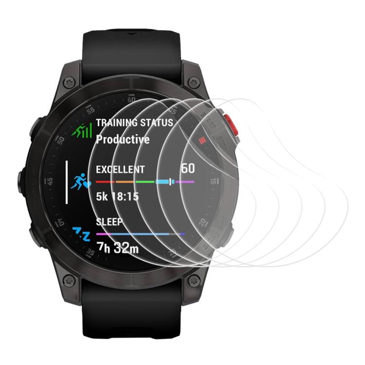 5 pezzi xDfind Pellicola protettiva in idrogel morbido per la parte frontale dell'orologio, For Garmin Fenix 6, For Garmin Forerunner 945, For Garmin Bounce, For Garmin EPIX Gen 2, For Garmin vivosmart 4