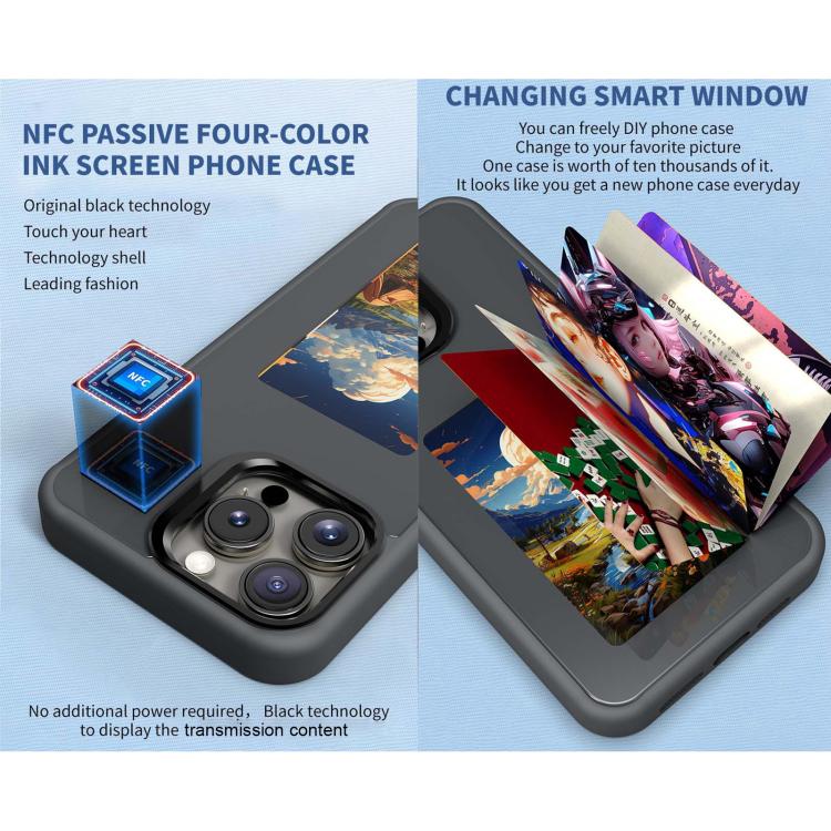Custodia per telefono fai-da-te con schermo e-ink a quattro colori e NFC., For iPhone 17 Pro Max, For iPhone 17 Pro