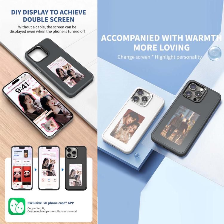 Custodia per telefono fai-da-te con schermo e-ink a quattro colori e NFC., For iPhone 17 Pro Max, For iPhone 17 Pro