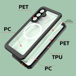 Custodia per telefono ibrida in PC e TPU RedPepper MagSafe antiurto IP68 impermeabile, For Samsung Galaxy S26+ 5G, For Samsung Galaxy S26 Ultra 5G, For Samsung Galaxy S26 5G, For Samsung Galaxy S25 FE 5G