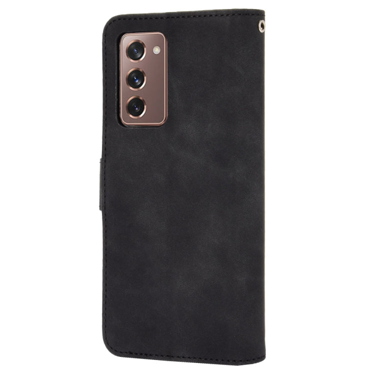 Per Samsung Galaxy Z Fold2 5G Tinta unita Skin Feel Fibbia magnetica Custodia in pelle PU con struttura in vitello a vibrazione orizzontale con supporto e slot per schede e portafoglio, For Samsung Galaxy Z Fold2 5G