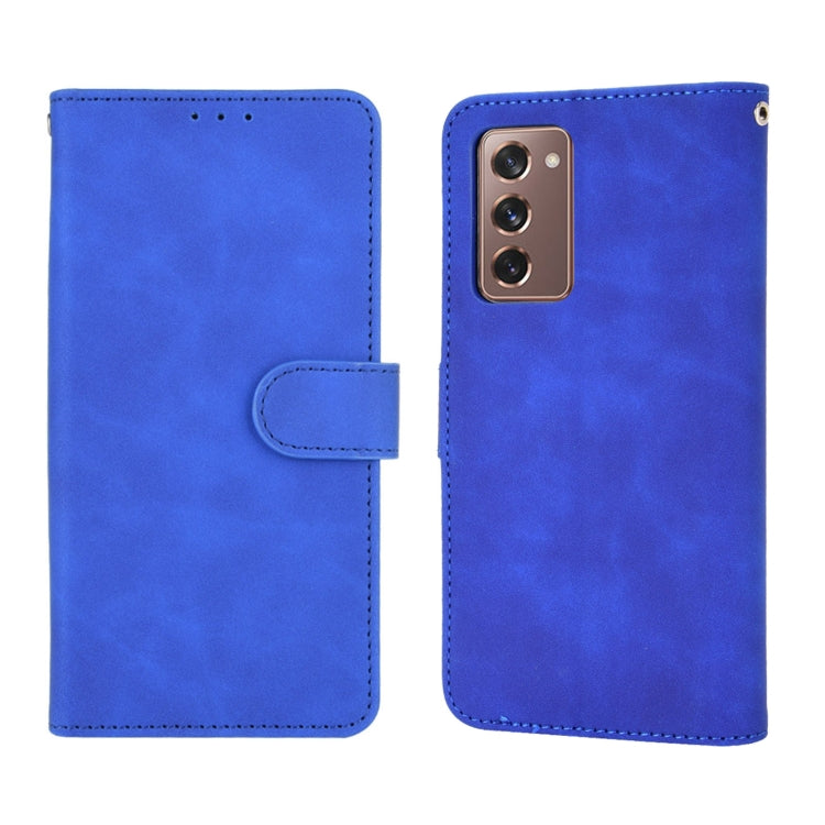 Per Samsung Galaxy Z Fold2 5G Tinta unita Skin Feel Fibbia magnetica Custodia in pelle PU con struttura in vitello a vibrazione orizzontale con supporto e slot per schede e portafoglio, For Samsung Galaxy Z Fold2 5G