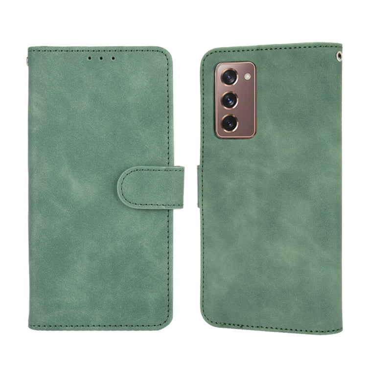 Per Samsung Galaxy Z Fold2 5G Tinta unita Skin Feel Fibbia magnetica Custodia in pelle PU con struttura in vitello a vibrazione orizzontale con supporto e slot per schede e portafoglio, For Samsung Galaxy Z Fold2 5G