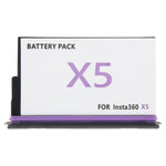 Batteria JH-X5 da 2800 mAh per action camera Insta360 X5., For Insta360 X5