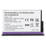 Batteria JH-X5 da 2800 mAh per action camera Insta360 X5., For Insta360 X5