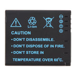 Batteria per fotocamera DMW-BCJ13E da 1250 mAh per Panasonic D-LUX5 / LX6GK / LX7GK, DMW-BCJ13E