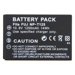 Batteria NP-T125 da 1250 mAh per fotocamera Fujifilm GFX50S / GFX50R / GFX100, For Fujifilm GFX50S / GFX50R / GFX100