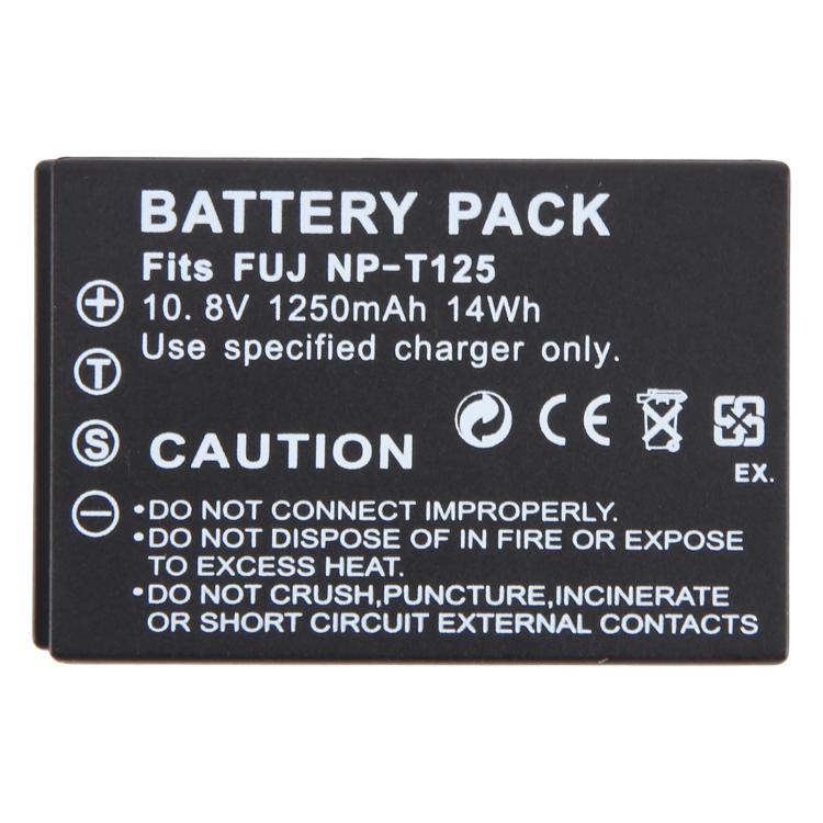 Batteria NP-T125 da 1250 mAh per fotocamera Fujifilm GFX50S / GFX50R / GFX100, For Fujifilm GFX50S / GFX50R / GFX100