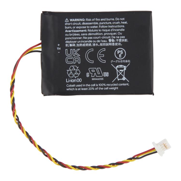 Batteria per fotocamera Google GRQM2 G823-00546-01 394mAh 1.46Wh, For Google Camera