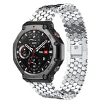 Cinturino per orologio in metallo con texture a squame di pesce xDfind, For Amazfit T-Rex 3