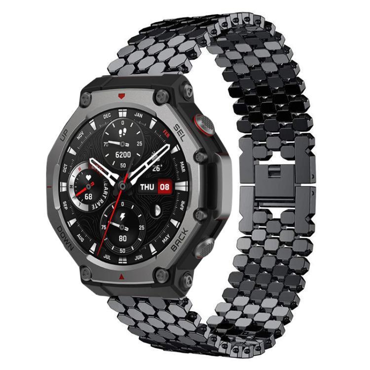 Cinturino per orologio in metallo con texture a squame di pesce xDfind, For Amazfit T-Rex 3