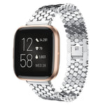 Cinturino per orologio in metallo con texture a squame di pesce xDfind, For Fitbit Versa 4/Versa 3/Sense 2/Sense, For Fitbit Versa 2/Versa/Versa Lite