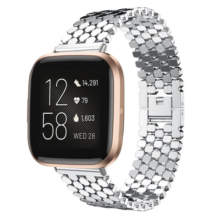 Cinturino per orologio in metallo con texture a squame di pesce xDfind, For Fitbit Versa 4/Versa 3/Sense 2/Sense, For Fitbit Versa 2/Versa/Versa Lite