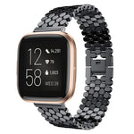 Cinturino per orologio in metallo con texture a squame di pesce xDfind, For Fitbit Versa 4/Versa 3/Sense 2/Sense, For Fitbit Versa 2/Versa/Versa Lite