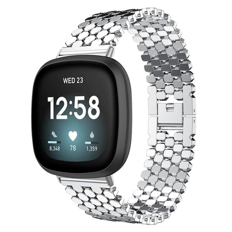 Cinturino per orologio in metallo con texture a squame di pesce xDfind, For Fitbit Versa 4/Versa 3/Sense 2/Sense, For Fitbit Versa 2/Versa/Versa Lite