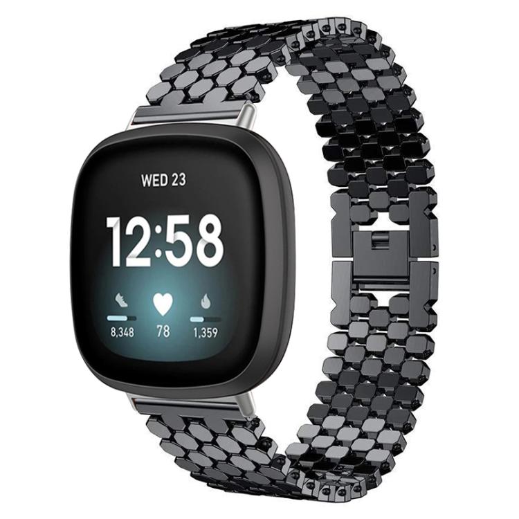 Cinturino per orologio in metallo con texture a squame di pesce xDfind, For Fitbit Versa 4/Versa 3/Sense 2/Sense, For Fitbit Versa 2/Versa/Versa Lite